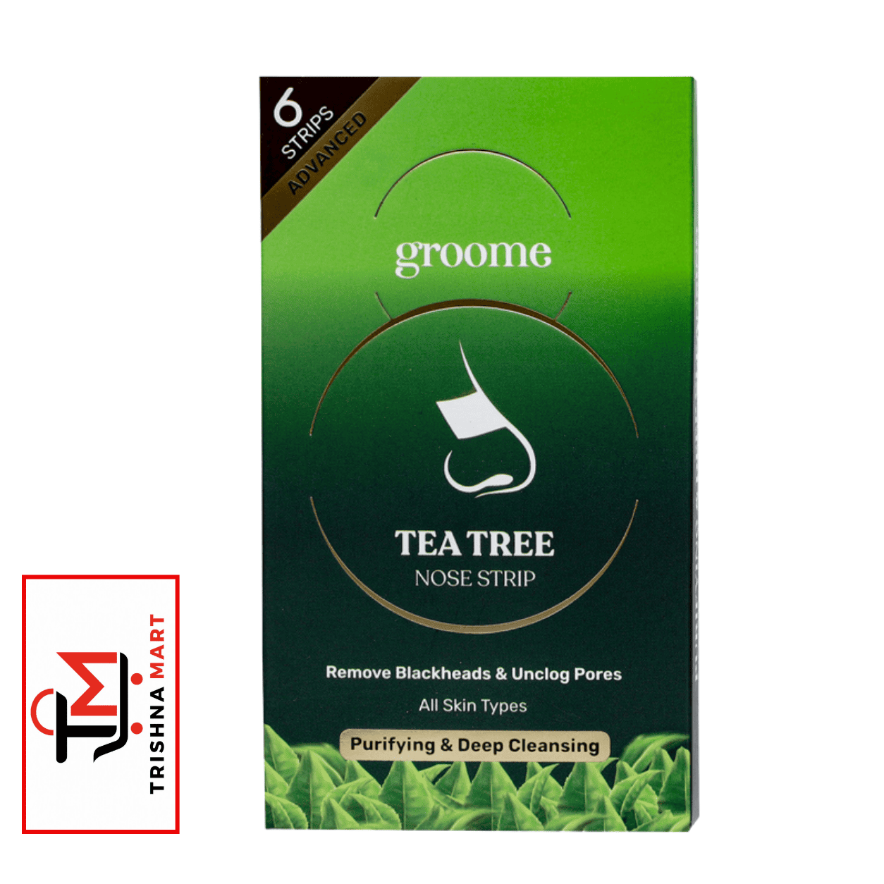 Groome Tea Tree Purifying & Deep Cleansing Nose Strips (Monthly Pack) – 6 Pcs