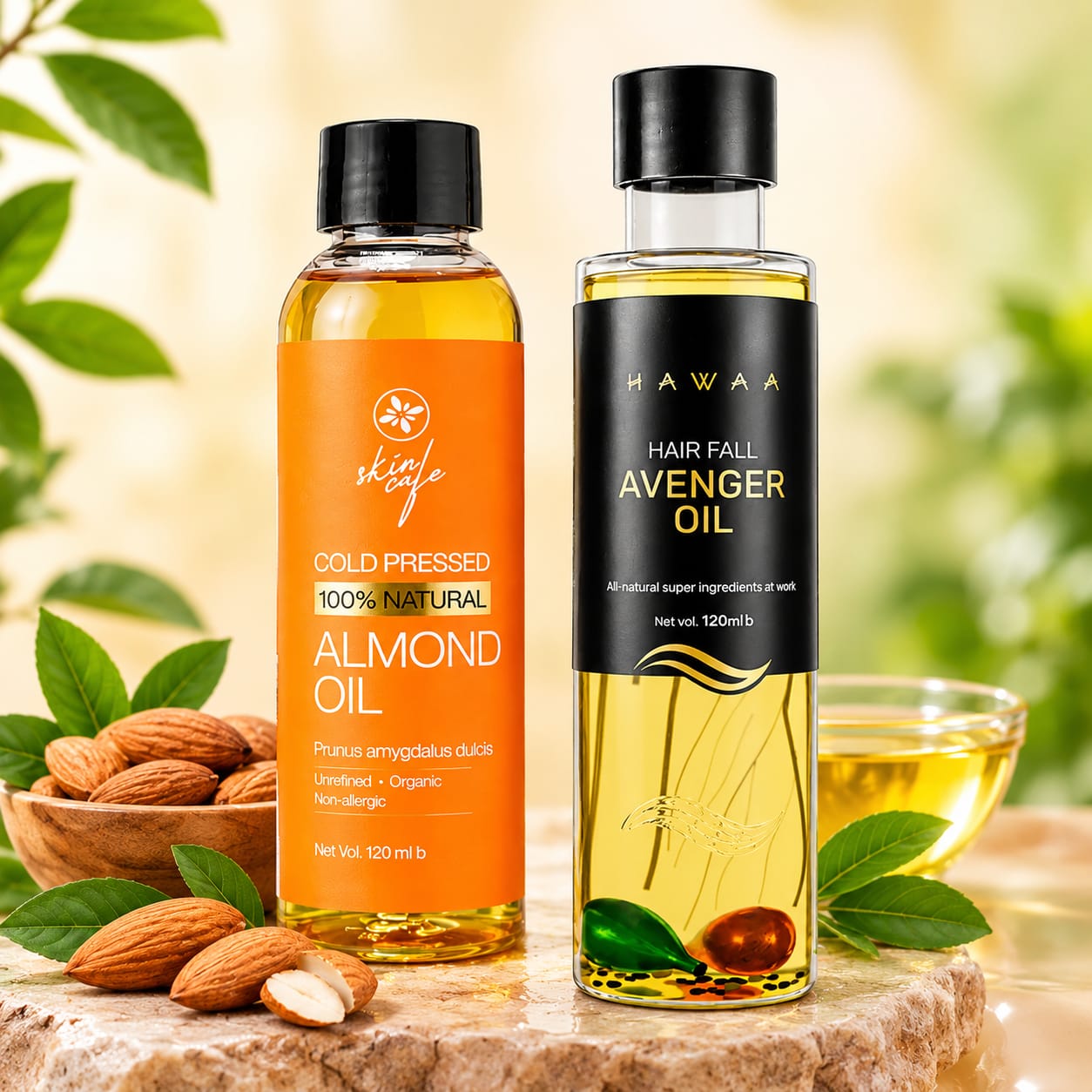 Skin Cafe Almond Oil 120ml + FREE Avenger Hair Oil 120ml